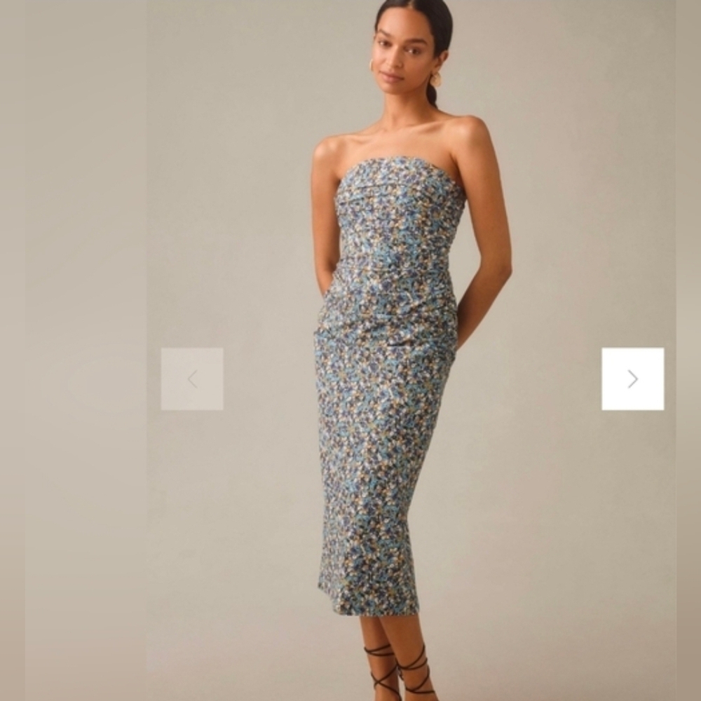 Anthropologie Sheath Midi Dress Ditsy Floral Dopamibe Gardencore